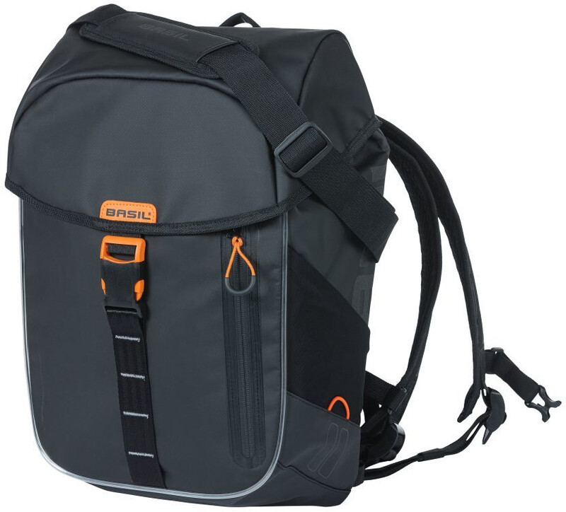 Basil Miles Tarpaulin Bicycle Daypack Nordlicht 17l, black 2021 Sakwy 18113