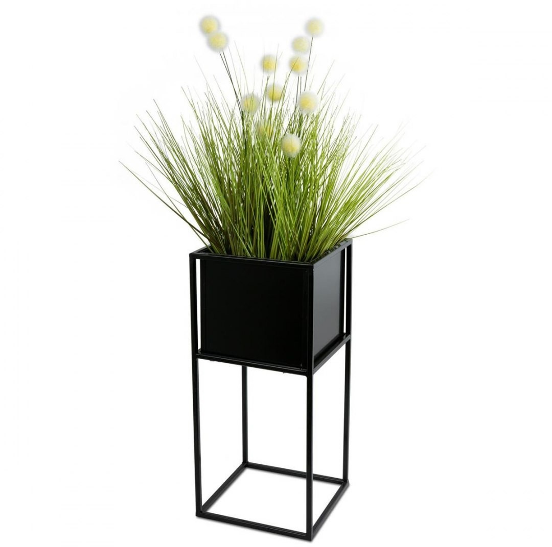 Nowoczesny kwietnik stojak czarny 50 cm 10-1590/50/