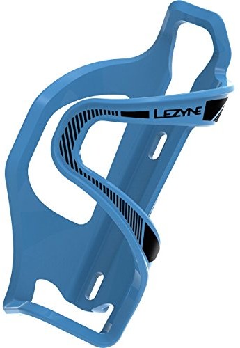 LEZYNE wody uchwyt na butelki Flow Cage E SL-L, Matrix, butelki zostanie drzwiowego po lewej stronie zacisk Biały, 1-BC-flsll-V210 uchwyt na butelki, niebieski, 48 G 1-BC-FLSLL-V210