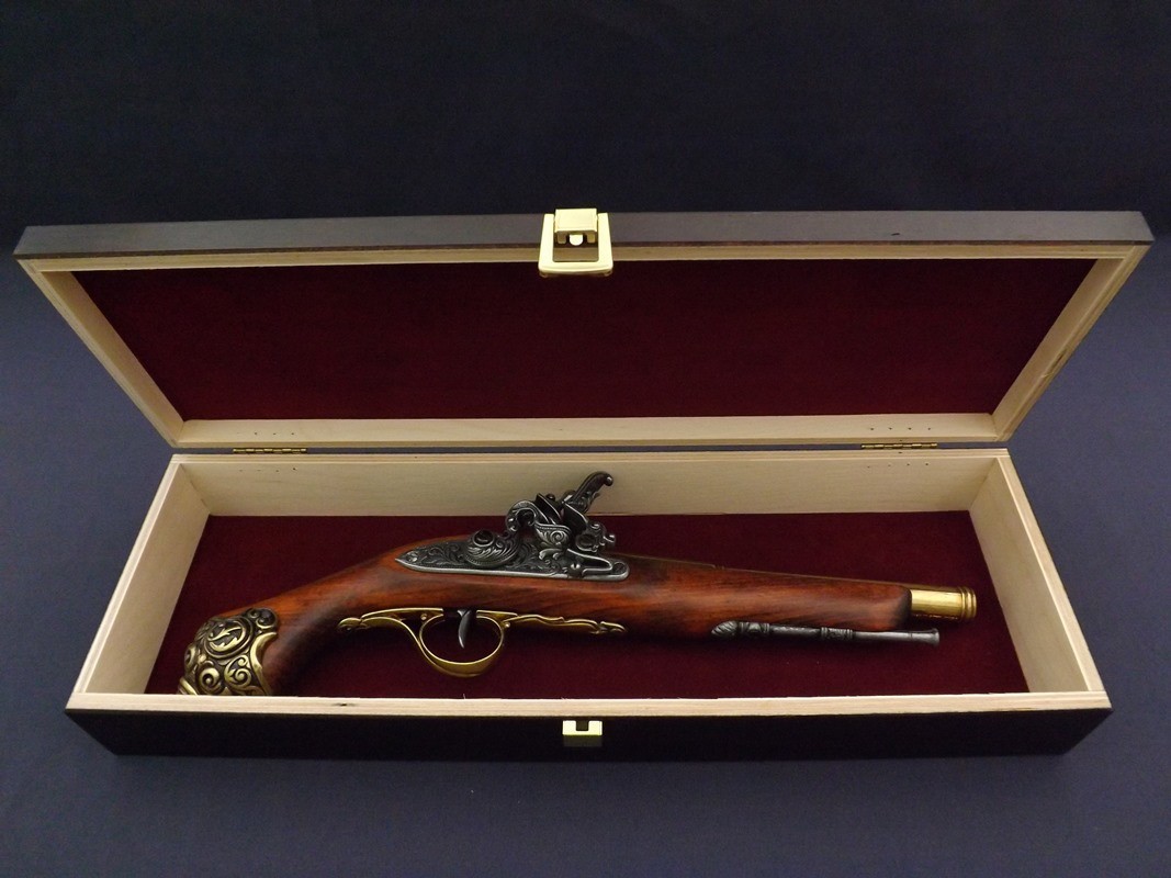 Denix SA REPLIKA PISTOLET SKAŁKOWY W PUDEŁKU MODEL 1077L+P01 1077L+P01
