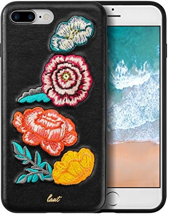 LAUT Według  Pop Bouquet Case do iPhone 8 Plus/iPhone 7 Plus kwiatowe haftem na wysokiej jakości ze sztucznej skóry (bukiet) _IP7SP_POP_BO (LAUT_IP7SP_POP_BO)