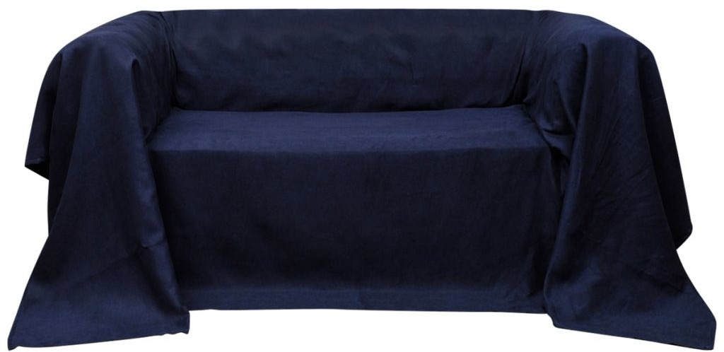 vidaXL vidaXL Pokrowiec/Narzuta na kanapę micro zamsz granat 210 x 280 cm