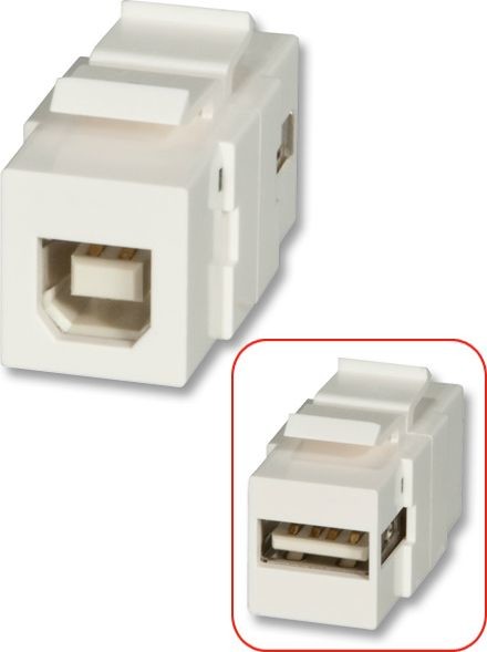 Keystone Lindy USB A/B Double Female module for wall boxes 60555 60555