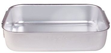 Pentole Agnelli Naczynie do pieczenia pentole agnelli prostokątna z prostokątami z 2 ruchomymi uchwytami, aluminium, srebrny ALMA15045