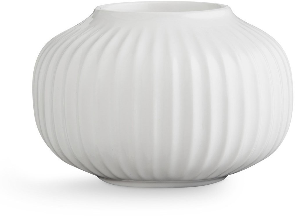Kähler Kähler HAMMERSHI Świecznik Tealight 10 cm Biały 692352