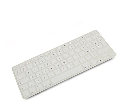 System-S System-S Silikon AZERTY francuska osłona klawiatury ochrona do MacBook Pro 13 cali 15 cali 17 cali iMac MacBook Air 13 cali w kolorze białym 53031717