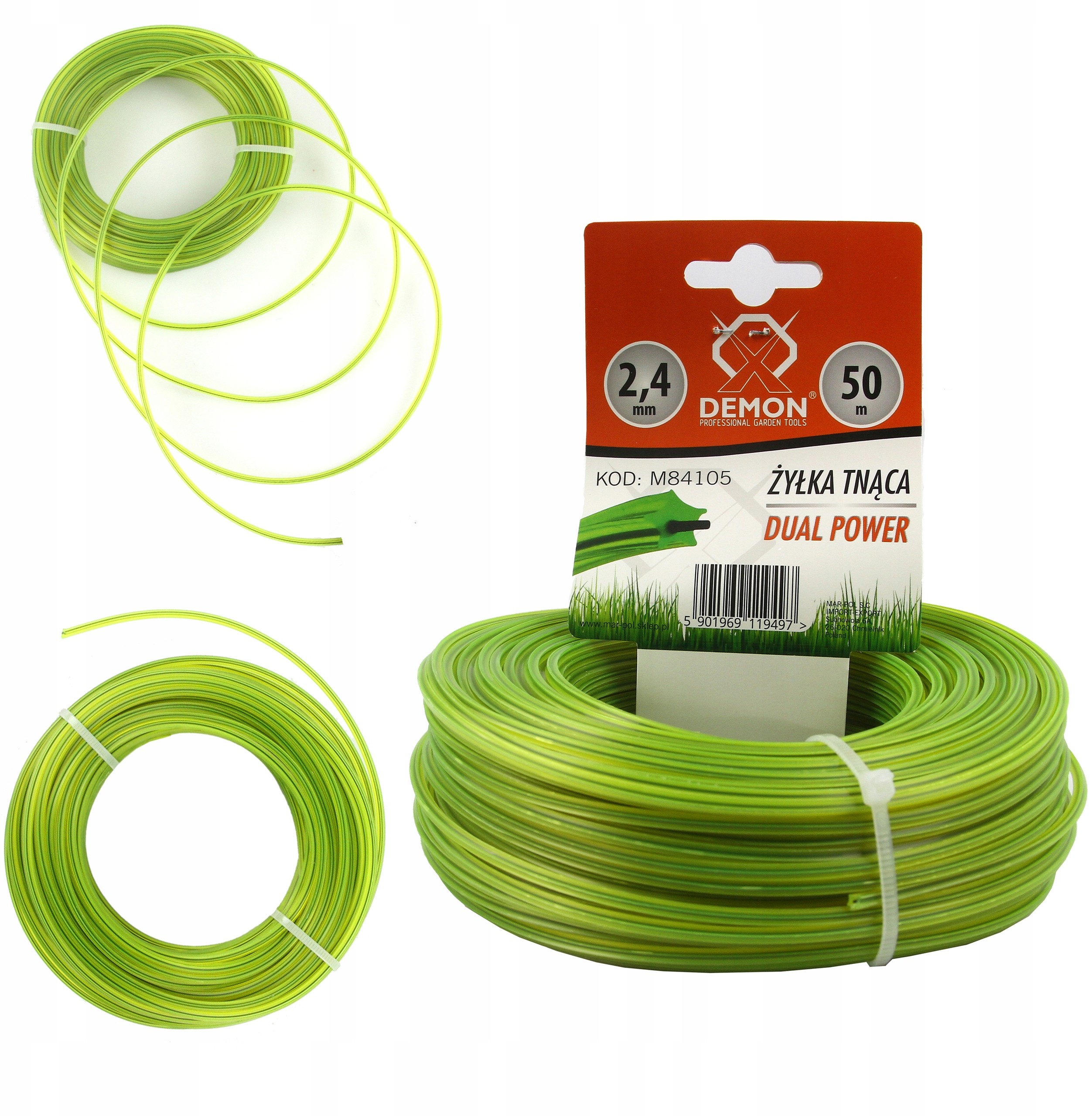 Żyłka 2.4mm*50m Gwiazdka/zbrojona