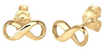 Elli kolczyki damskie, ze znakiem nieskończoności, ze srebra próby 925, srebro, pozłacane 0302491216