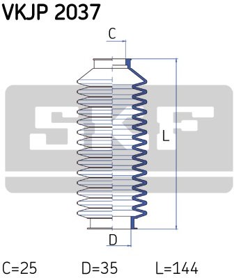 SKF Zestaw osłon, układ kierowniczy VKJP 2037