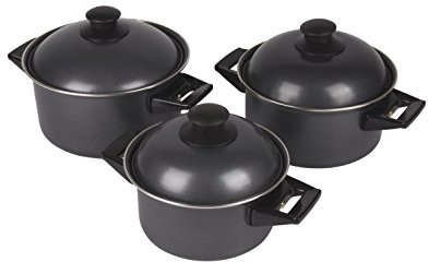 Bo-Camp Rondo garnki, 3 sztuka, czarna, 1,7/2,3/3,1 L 2300320