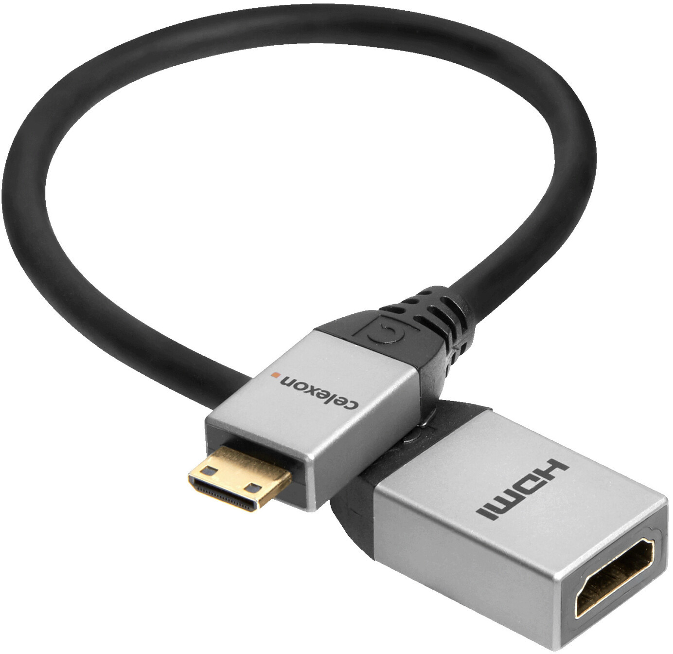 celexon Professional Line adapter wtyczka mini HDMI-C na gniazdo HDMI-A 2.0a/b 4K z kanałem Ethernet 0,25m