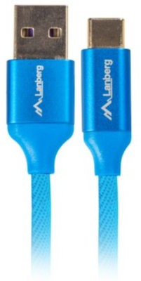 LANBERG LANBERG Kabel Premium USB CM AM 2.0 1m niebieski QC 3.0 + EKSPRESOWA CA-USBO-22CU-0010-BL