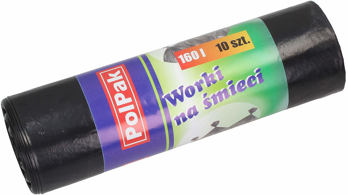 AKU Polpak worki na śmieci extra mocne LDPE czarne 160L 10 szt.