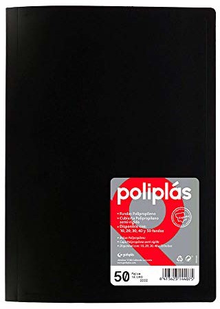 Grafoplas Grafoplas 1155143 teczka prezentacyjna z 50 koszulkami, czarna 01460010