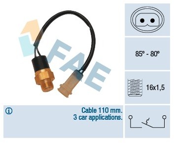 FAE Przełącznik termiczny, wentylator chłodnicy 36110
