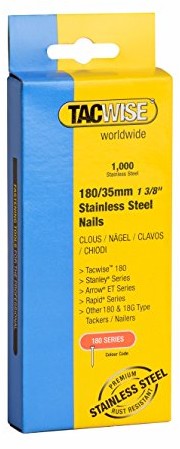 Tacwise tacwise gwoździe 180/35 MM, 1000 sztuk ze stali nierdzewnej, 1068 1068