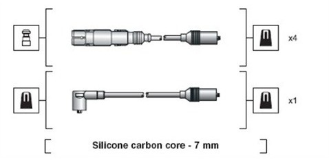 MAGNETI MARELLI Przewody zapłonowe - zestaw 941318111270