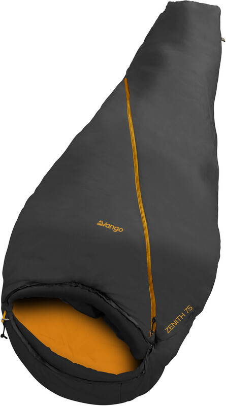 Vango Zenith 75 Sleeping Bag, czarny/pomarańczowy 2022 Śpiwory syntetyczne SBSZENITH000004