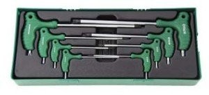 Jonnesway Klucz torx typu L H10MT08SP, 8 sztuk