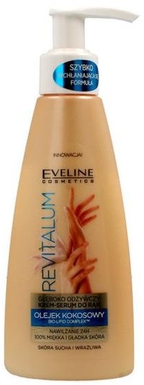 Eveline Revitalum, odżywczy krem-serum do rąk Olejek Kokosowy, 125 ml