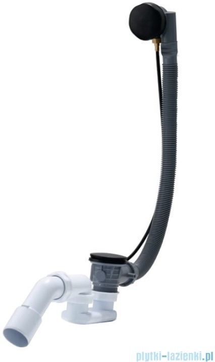 Oltens Oster syfon wannowy automatyczny z pokrętłem czarny 03001300