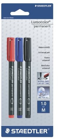 Staedtler 317-S bk3d  folii  Permanent M Blister sortowane zestaw -częściowy 317-S BK3D