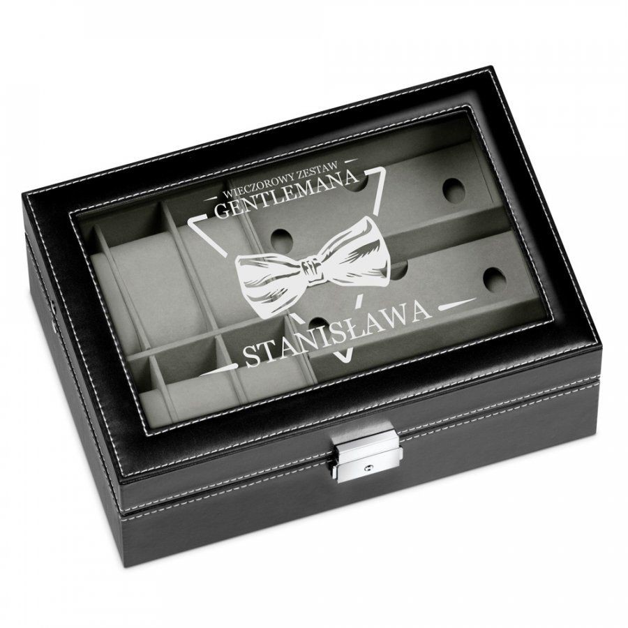 Murrano Szkatułka na Zegarki i Okulary GRAWER Dla Gentlemana SZKT-ZG-OK-005