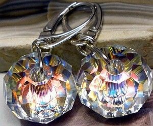 Swarovski kolczyki SREBRO AB CERTYFIKAT