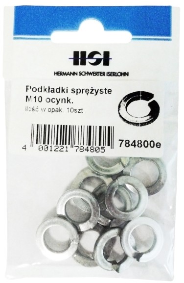 Podkładki sprężyste ocynkowane M10 10 szt.