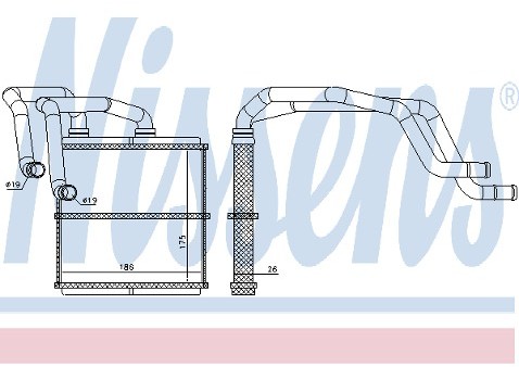 NISSENS Wymiennik ciepła, ogrzewanie wnętrza 72216