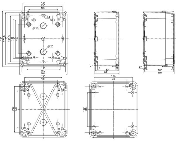 Schneider Abs ind box 192x164x87 lo tr NSYTBS19168