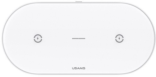 USAMS USAMS Ładowarka indukcyjna 10W Dual Biała CD120JN01