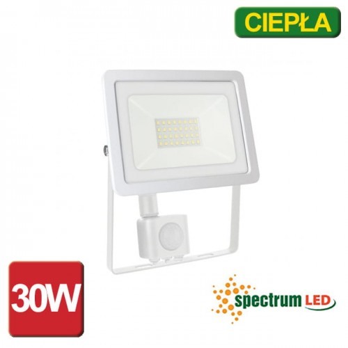 Spectrum LED NAŚWIETLACZ NOCTIS LUX 2 30W IP44 BIAŁY BARWA CIEPŁA Z CZUJNIKIEM SLI029043WW_CZUJNIK