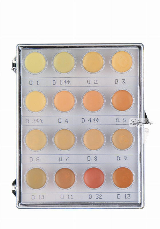 KRYOLAN Dermacolor - CAMOUFLAGE MINI - PALETTE - Mini paleta 16 podkładoów/ kamuflaży do twarzy - ART. 71006 - H 16