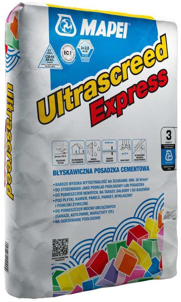 Mapei Posadzka cementowa ULTRSCREED EXPRESS C30-F6-A9 25 kg