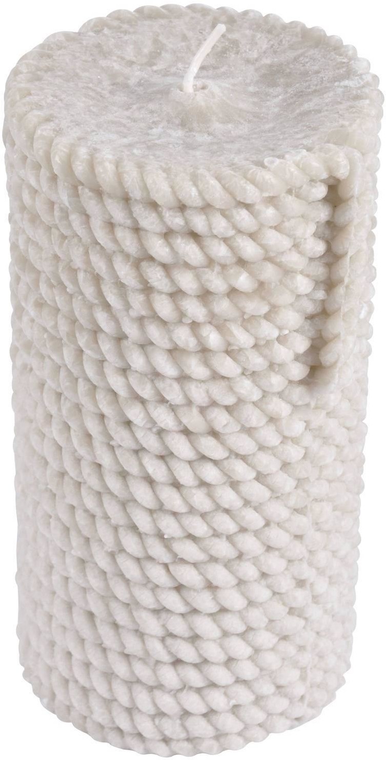 Świeca dekoracyjna z motywem sznurka wys 14 cm 6BPC111BL