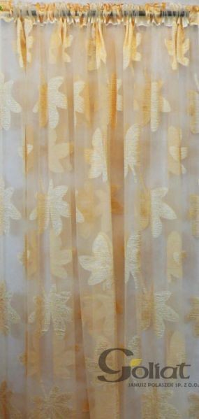 Goliat Firana ecru w liście 250x270 FIR/lisc