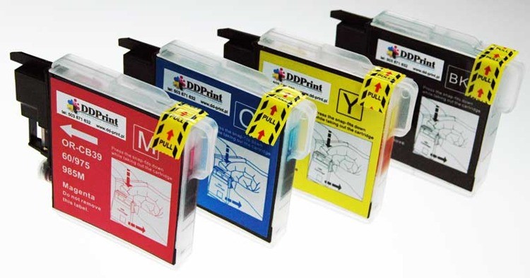 DD-Print Zestaw tuszy LC985 / LC-985 do BROTHER DCP-J125 DCP-J315W LC985 zestaw LC985CMYK