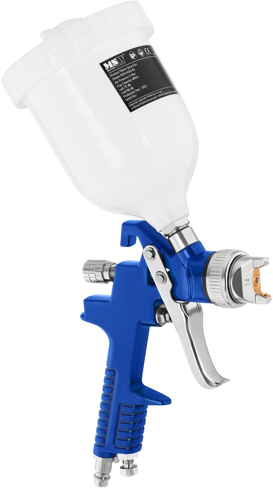 MSW MSW Pistolet do malowania 600 ml 3-4 bar MSW-ASG-02