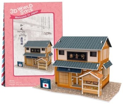 Cubicfun PUZZLE 3D Domki świata Japonia Sushi house 492000