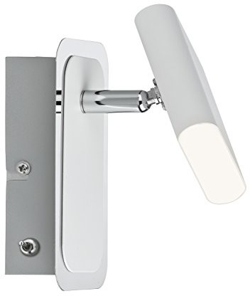 Paulmann 1-punktowa LED świecą 66634 A + + to D, reflektor Launcher, metalowy, 4.5 W, biały/chrom, 9.80 x 8 x 14 cm 66634