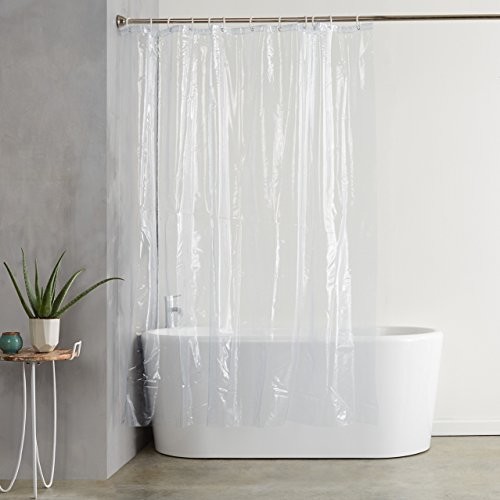 AmazonBasics zasłona prysznicowa z PCV, 180 x 180 cm TEX-PVC-180x200cm