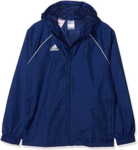 Adidas Core 18 kurtka przeciwdeszczowa dzieci granatowy/biały, 116 CV3742