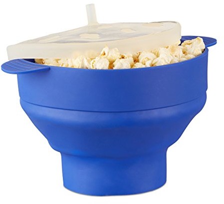 Relaxdays Popcorn Maker silikonowe do kuchenki mikrofalowej składany Popcorn Popper, przygotowanie bez zawartości oleju, różne. Kolory 10021759_45