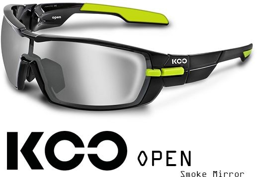 Okulary KOO Open - Smoke Mirror - black/lime