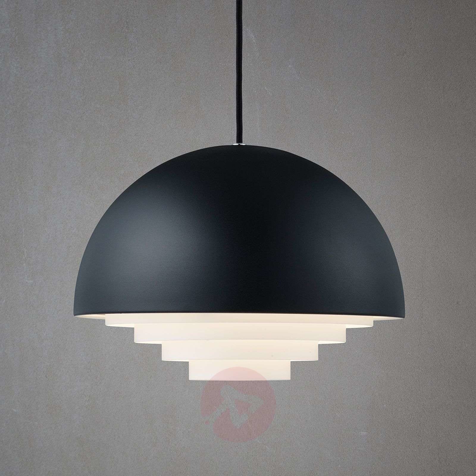 Herstal Schwarze Pendelleuchte Motown, 36 cm
