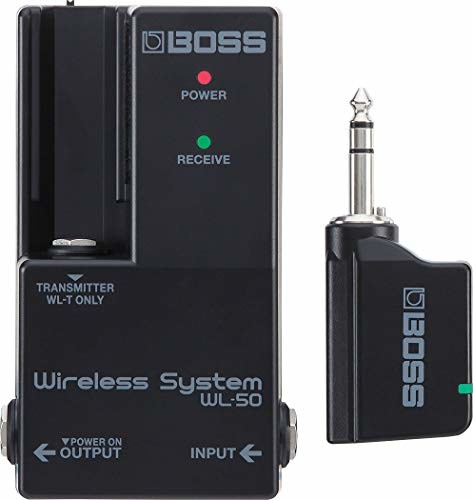 BOSS WL-50 Gitara bezprzewodowy system Plug-and-Play w pudełku na stomp - rozmiar maty do pedałów WL-50