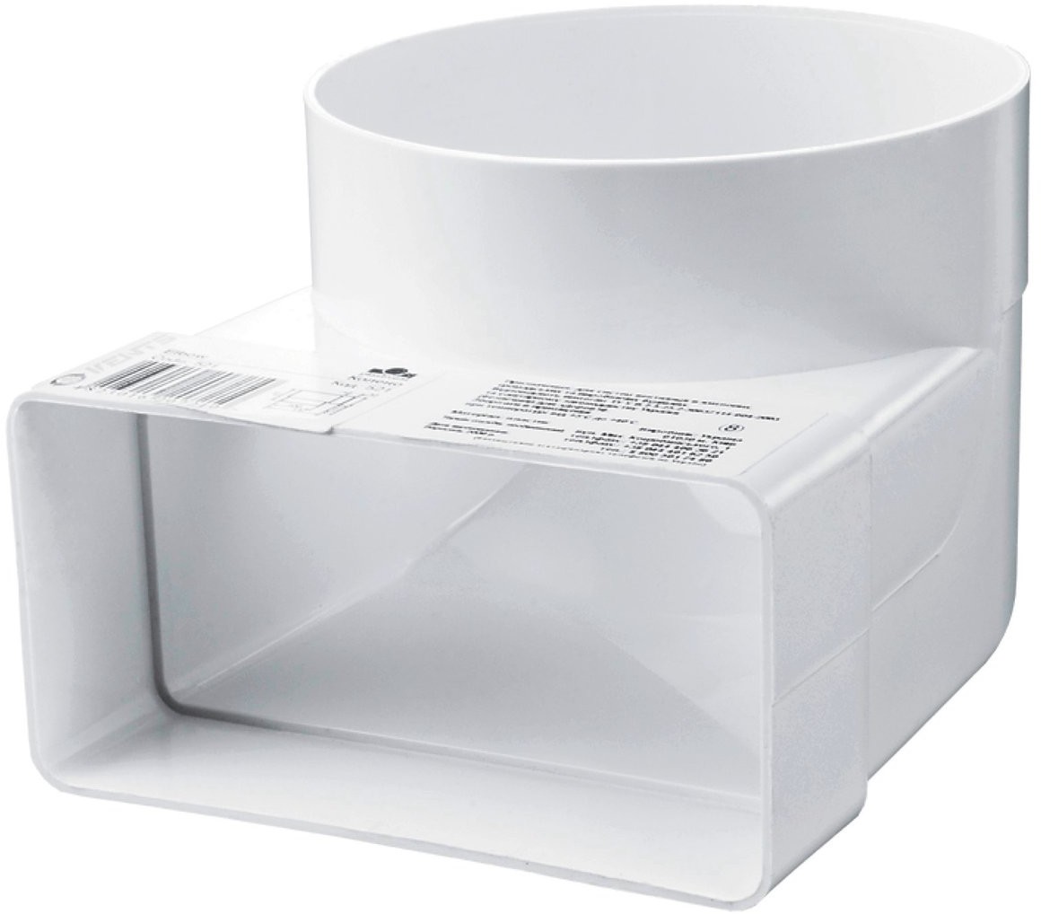 Vents Group Kolanko przejściowe 120 mm x 60 mm x śr. 100 mm