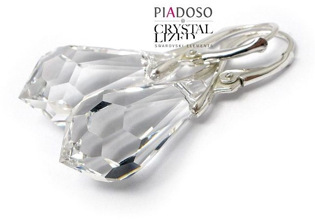 Swarovski duże kolczyki SREBRO Crystal CERTYFIKAT