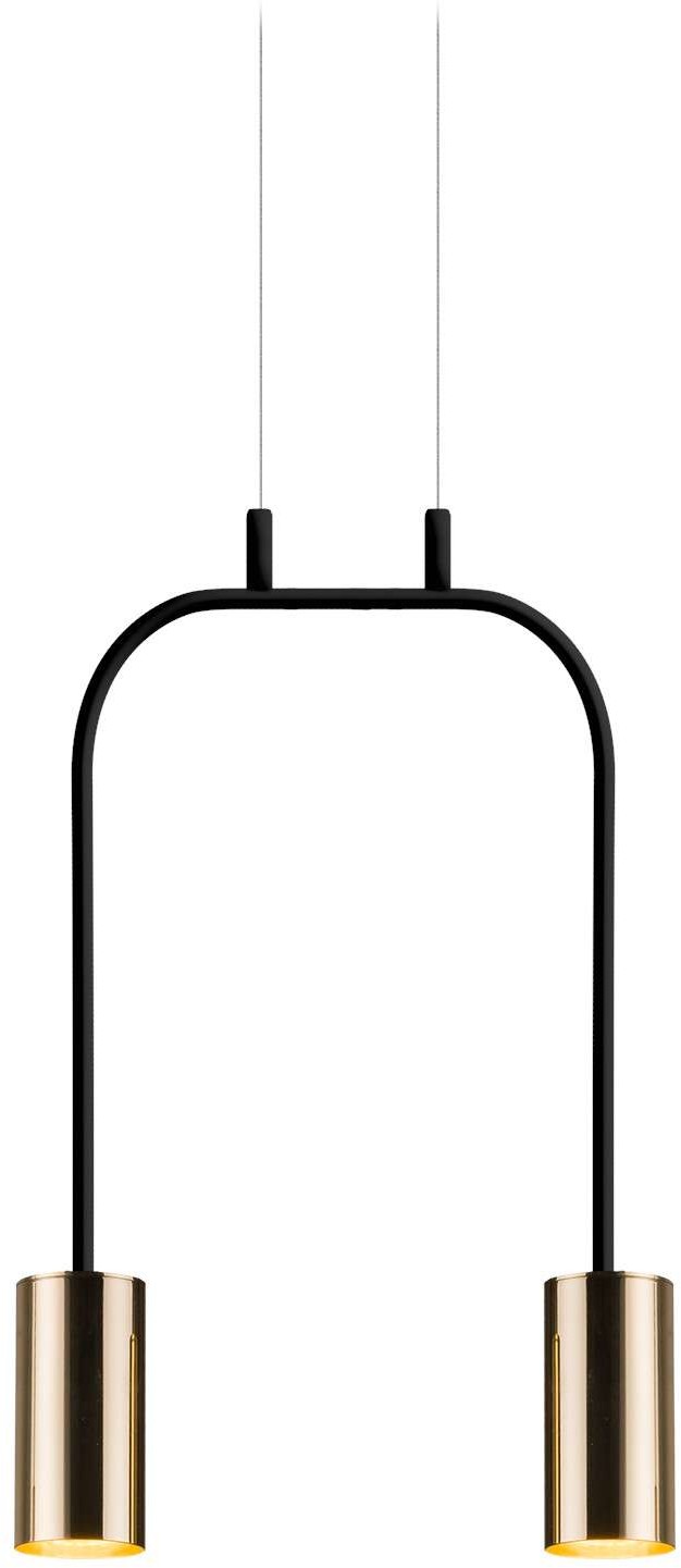 Amplex LAMPA sufitowa VAI 0289 loftowa OPRAWA metalowe okrągłe tuby na listwie hygge czarne złote 0289